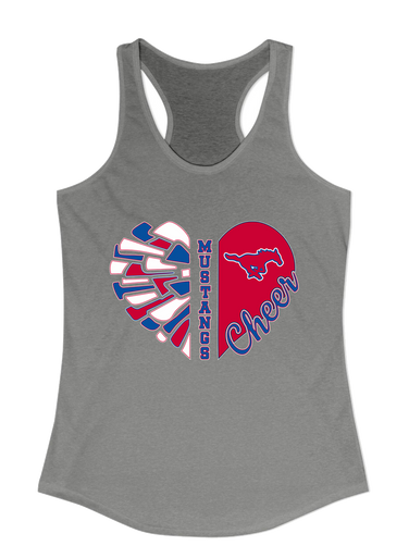 Pearce Mustangs Heart Cheer Women's Tank Top