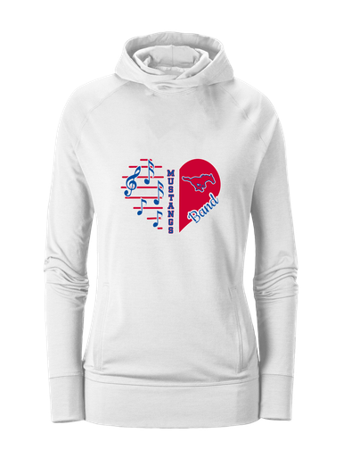 Pearce Mustangs Heart Band Women's Hoodie