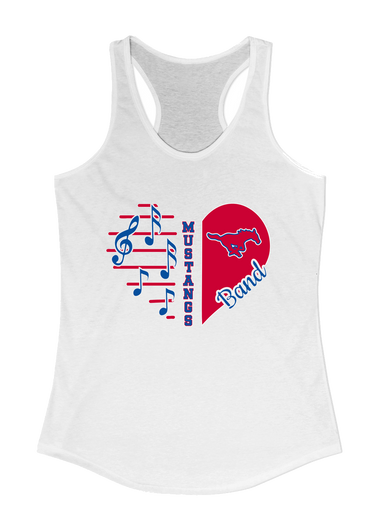 Pearce Mustangs Heart Band Women's Tank Top