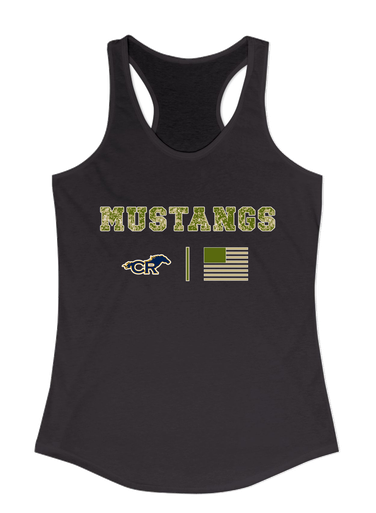 Cypress Ranch Mustangs Camo Flag Women's Tank Top
