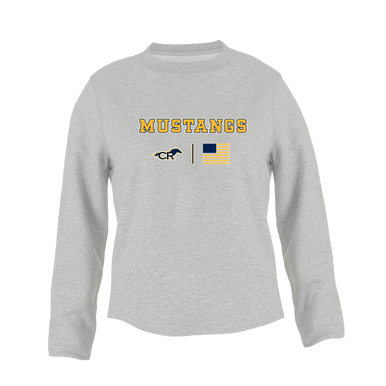 Cypress Ranch Mustangs Team Colors Flag Women's Sweatshirt