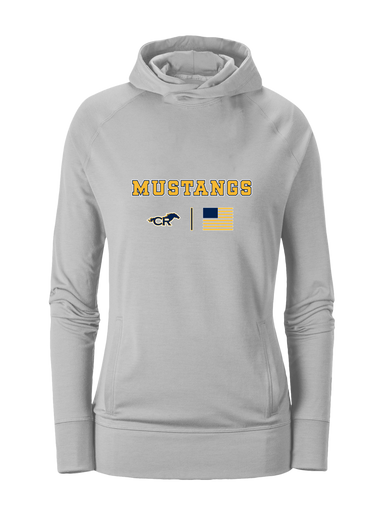 Cypress Ranch Mustangs Team Colors Flag Women's Hoodie