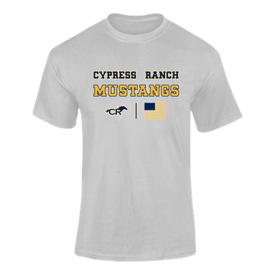 Cypress Ranch Mustangs Spirit Flag Men's Premium SS T-Shirt