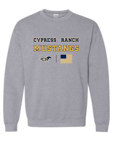 Cypress Ranch Mustangs Spirit Flag Men's Sweatshirt