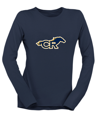 Cypress Ranch Mustangs Mascot #1 Women's Premium LS T-Shirt