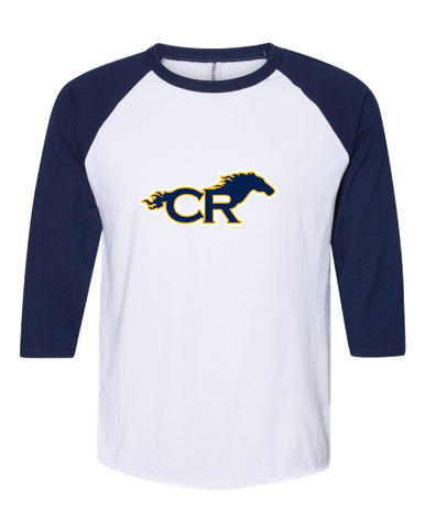 Cypress Ranch Mustangs Mascot #1 Women's Baseball T-Shirt