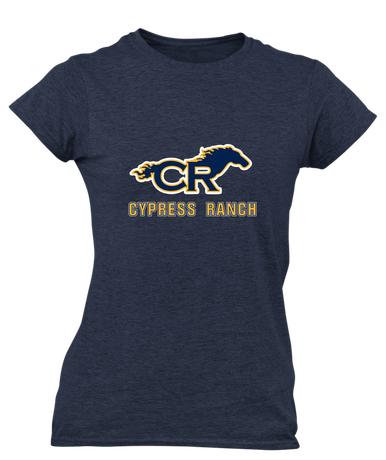 Cypress Ranch Mustangs Mascot #2 Women's SS T-Shirt