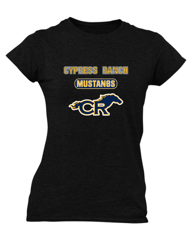 Cypress Ranch Mustangs Mascot #3 Women's SS T-Shirt