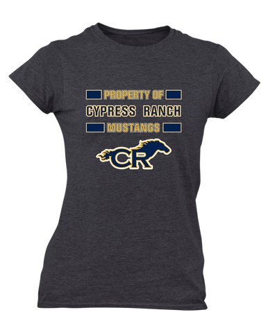 Cypress Ranch Mustangs Property Of Women's Premium SS T-Shirt