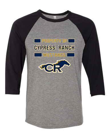 Cypress Ranch Mustangs Property Of Women's Baseball T-Shirt