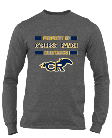 Cypress Ranch Mustangs Property Of Men's Premium LS T-Shirt