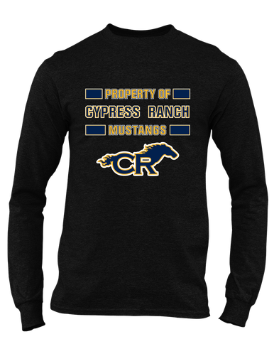 Cypress Ranch Mustangs Property Of Men's LS T-Shirt