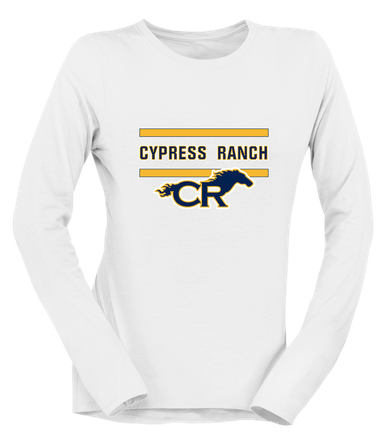 Cypress Ranch Mustangs Mascot #4 Women's Premium LS T-Shirt