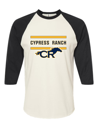Cypress Ranch Mustangs Mascot #4 Women's Baseball T-Shirt