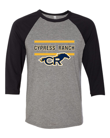 Cypress Ranch Mustangs Mascot #4 Men's Baseball T-Shirt
