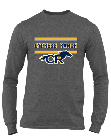 Cypress Ranch Mustangs Mascot #4 Men's LS T-Shirt