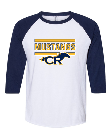 Cypress Ranch Mustangs Mascot #5 Women's Baseball T-Shirt