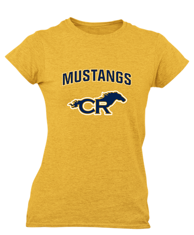 Cypress Ranch Mustangs Mascot #6 Women's SS T-Shirt
