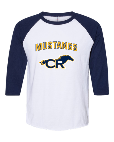 Cypress Ranch Mustangs Mascot #6 Men's Baseball T-Shirt