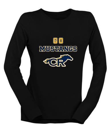 Cypress Ranch Mustangs Go Team Women's LS T-Shirt