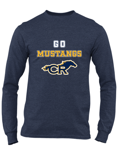 Cypress Ranch Mustangs Go Team Men's LS T-Shirt