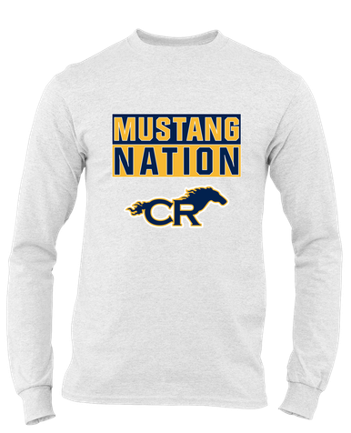 Cypress Ranch Mustangs Nation #1 Men's LS T-Shirt