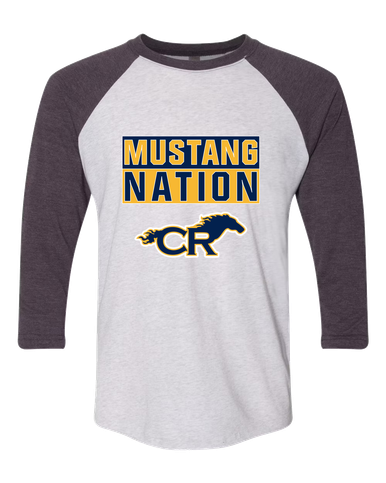 Cypress Ranch Mustangs Nation #1 Women's Baseball T-Shirt