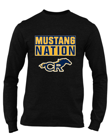 Cypress Ranch Mustangs Nation #1 Men's Premium LS T-Shirt