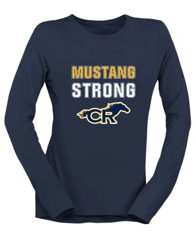 Cypress Ranch Mustangs Strong #2 Women's LS T-Shirt