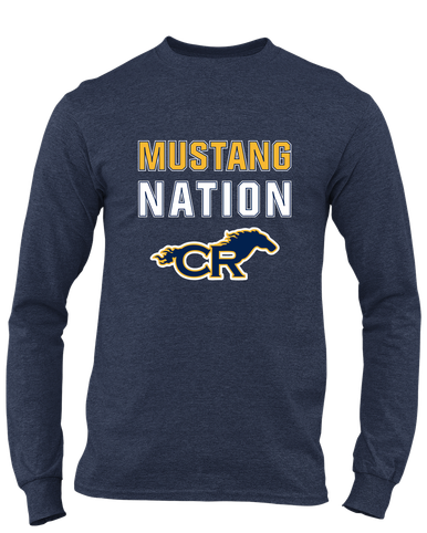 Cypress Ranch Mustangs Nation #2 Men's LS T-Shirt