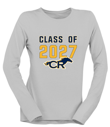 Cypress Ranch Mustangs Class of 2027 Women's LS T-Shirt