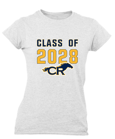 Cypress Ranch Mustangs Class of 2028 Women's Premium SS T-Shirt
