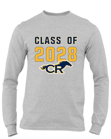 Cypress Ranch Mustangs Class of 2028 Men's LS T-Shirt