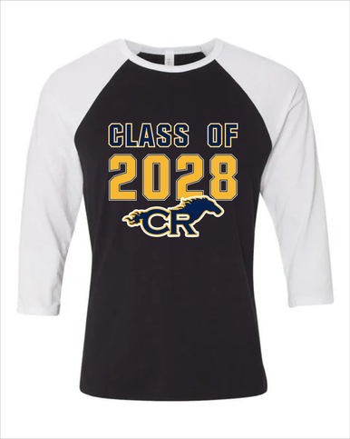 Cypress Ranch Mustangs Class of 2028 Men's Baseball T-Shirt