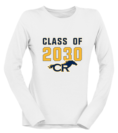 Cypress Ranch Mustangs Class of 2030 Women's Premium LS T-Shirt