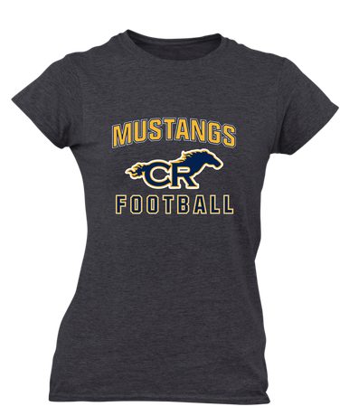 Cypress Ranch Mustangs Football #1 Women's Premium SS T-Shirt