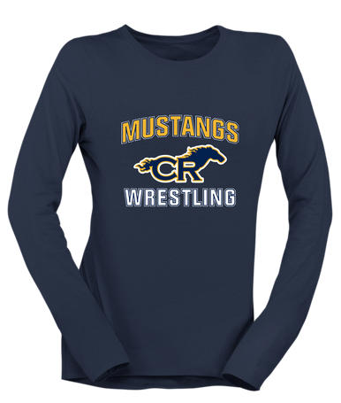 Cypress Ranch Mustangs Wrestling Women's LS T-Shirt