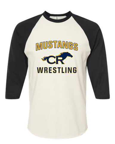 Cypress Ranch Mustangs Wrestling Men's Baseball T-Shirt