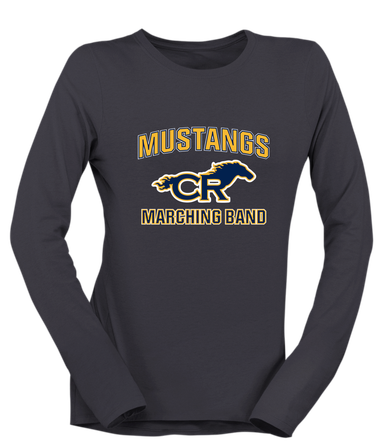 Cypress Ranch Mustangs Marching Band Women's Premium LS T-Shirt