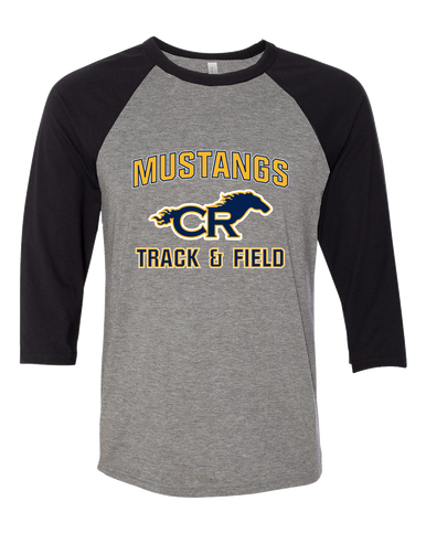 Cypress Ranch Mustangs Track & Field Women's Baseball T-Shirt
