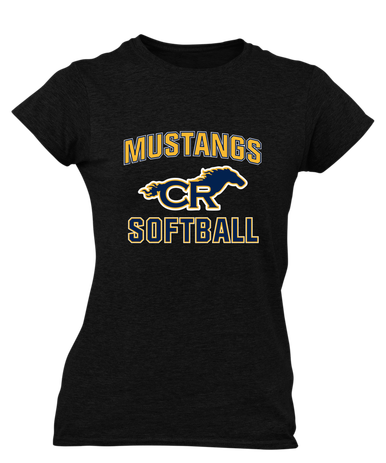Cypress Ranch Mustangs Softball #1 Women's Premium SS T-Shirt