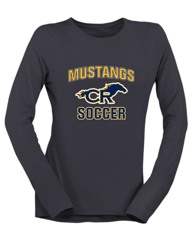 Cypress Ranch Mustangs Soccer #1 Women's LS T-Shirt