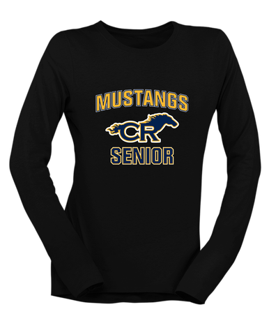 Cypress Ranch Mustangs Senior #1 Women's LS T-Shirt