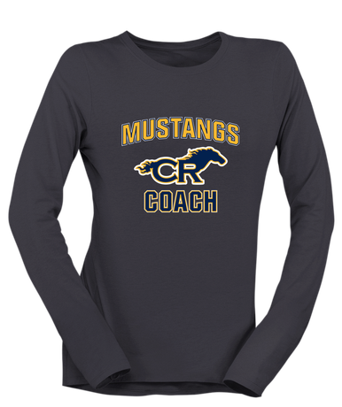 Cypress Ranch Mustangs Coach Women's LS T-Shirt