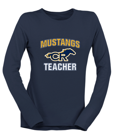 Cypress Ranch Mustangs Teacher Women's Premium LS T-Shirt