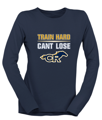 Cypress Ranch Mustangs Train Hard, Can't Lose Women's LS T-Shirt