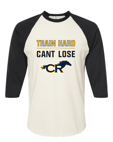 Cypress Ranch Mustangs Train Hard, Can't Lose Men's Baseball T-Shirt