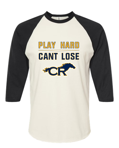 Cypress Ranch Mustangs Play Hard, Can't Lose Women's Baseball T-Shirt
