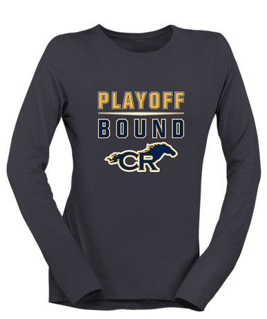 Cypress Ranch Mustangs Playoff Bound Women's LS T-Shirt