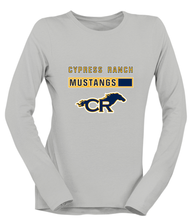 Cypress Ranch Mustangs Mascot #7 Women's Premium LS T-Shirt